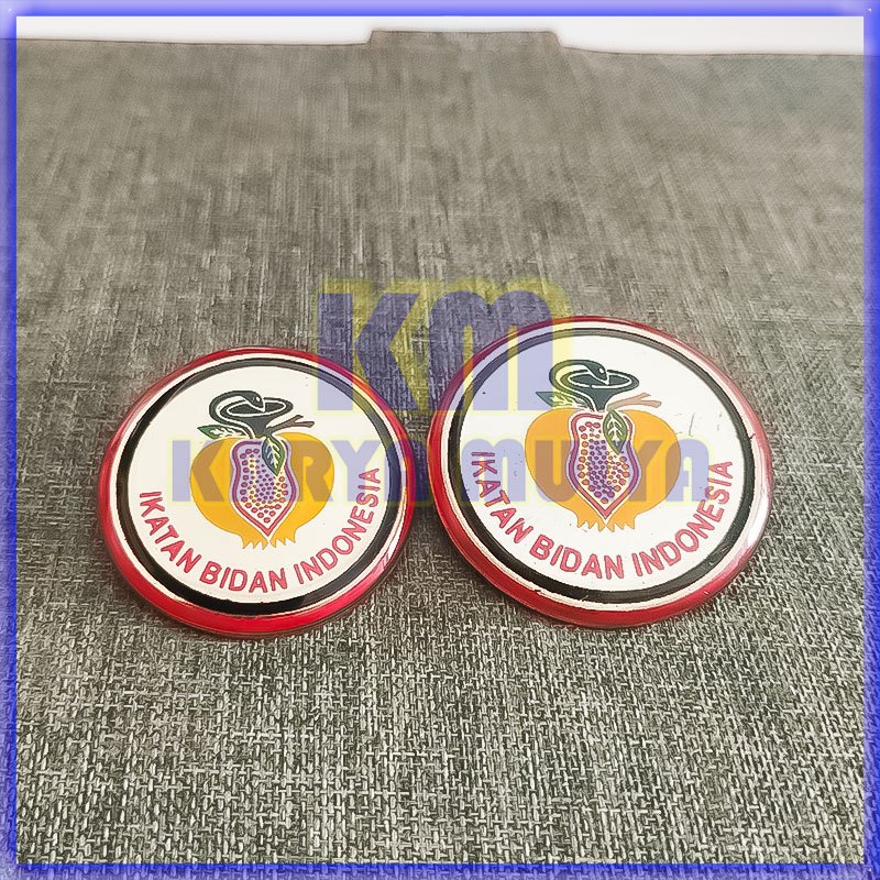 Pin Bross Logo IBI Lencana IBI - Pin IBI - Lencana Logo Ikatan Bidan Indonesia - Karya Mulya