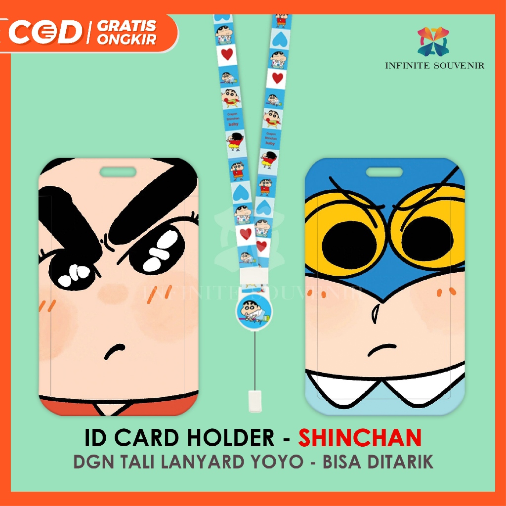 

ATH (N017) ID Card Holder Tali Yoyo Shinchan / Nametag Yoyo Crayon Shinchan / Card Holder Yoyo /