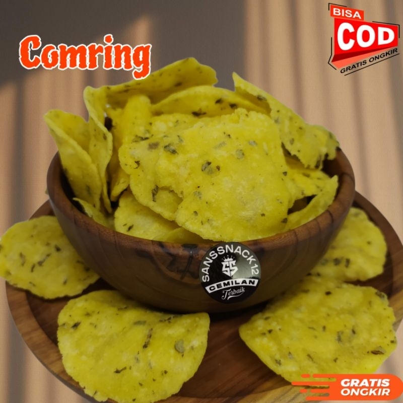 

Keripik Comring Asin / Oncom Kering / Comet / Gemblong 500gram