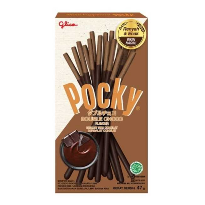 

Glico Pocky Double Choco 47g Pocky Stik Dobel Coklat 47g Pocky Cokelat Biscuit Stick 47 g