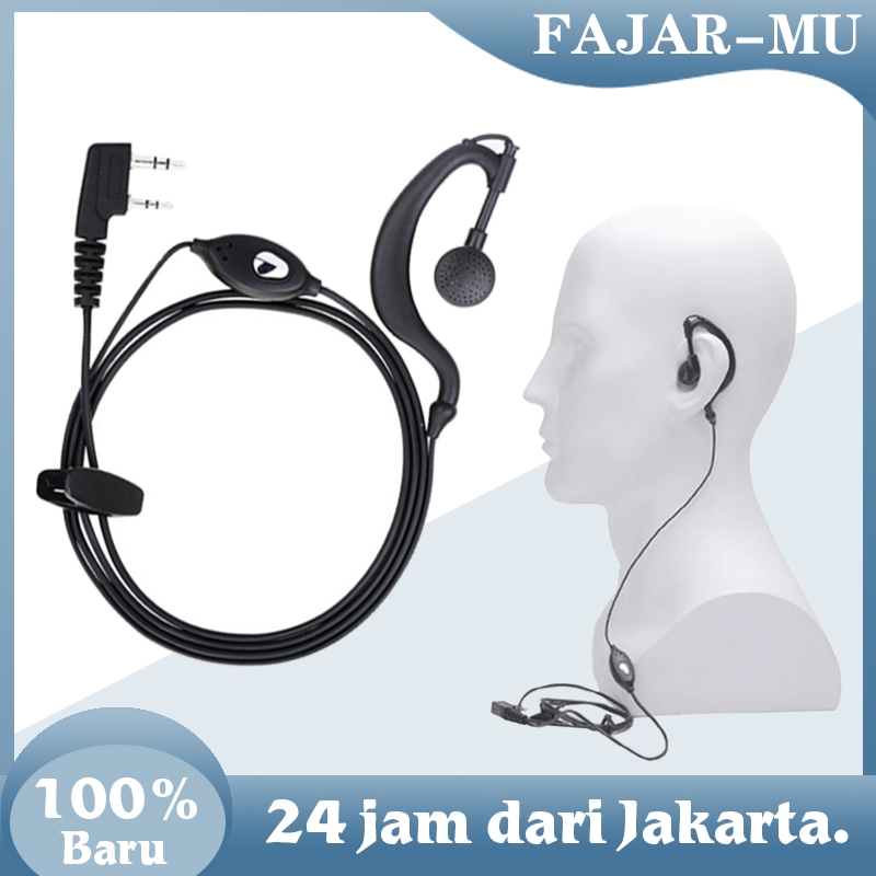 Headset Walkie Talkie K Type Handsfree Walkie Talkie Untuk Baofeng BF-888S Earphone Walkie Talkie