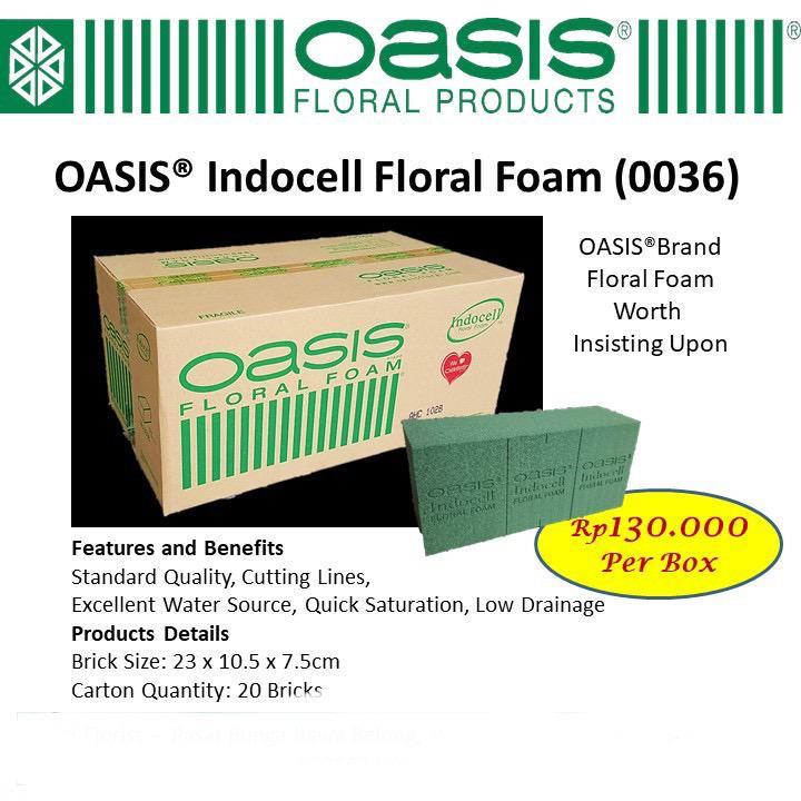 OASIS Indocell Floral Foam Basah Satuan Bunga Segar Fresh Flower Foam Bunga Florist Supply Sistsini