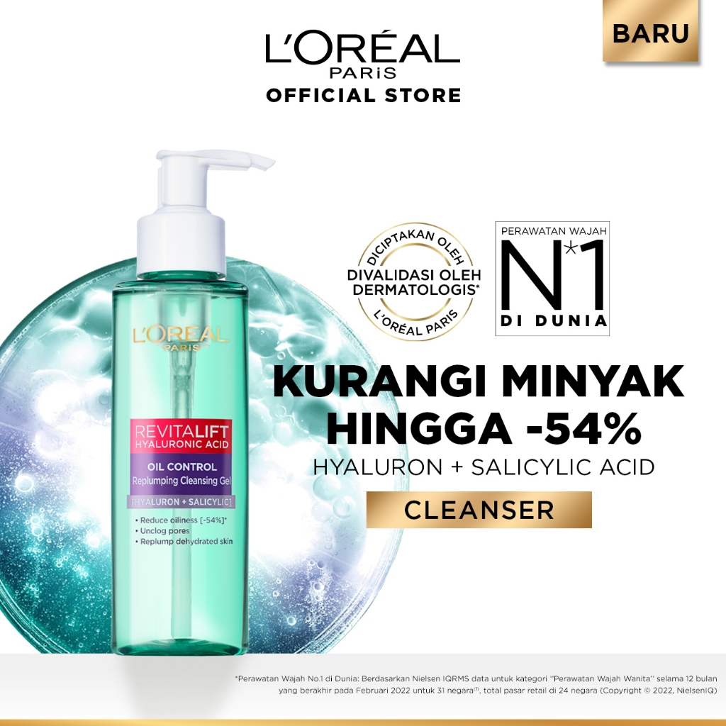 Revitalift Hyaluronic Acid Oil Control Replumping Cleansing Gel