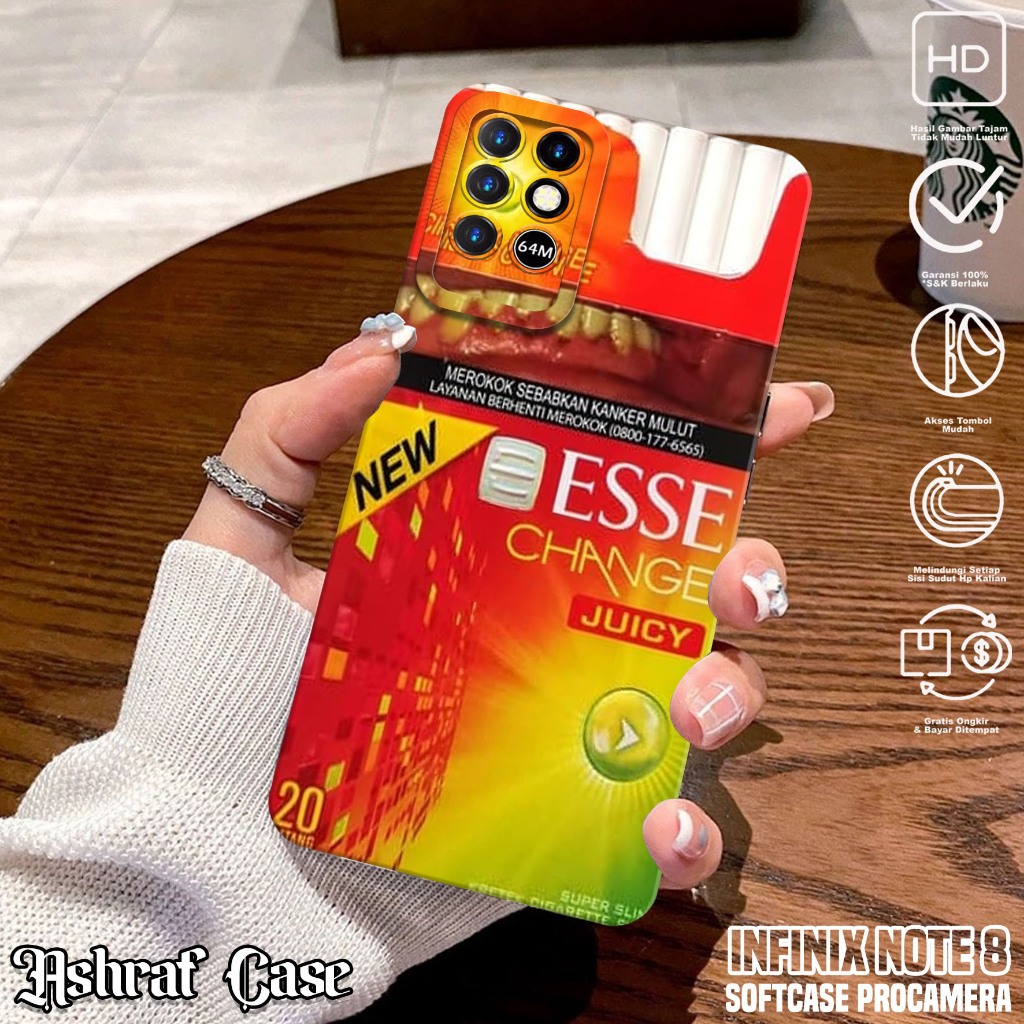 Case Infinix Note 8 - Casing Hp Infinix Note 8 Motif ESS - Silikon Hp Infinix Note 8 - Softcase Hp I