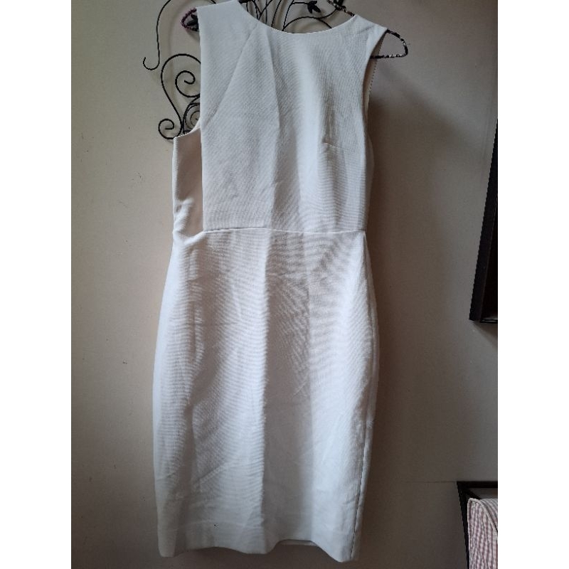 dress polos putih tulang Mango