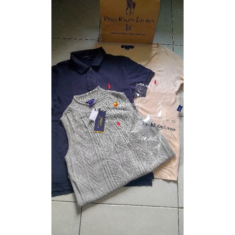 POLO RALPH LAUREN ORIGINAL STORE, TSHIRT, CARDIGAN, VEST, PRELOVED, NEW, READ DESK