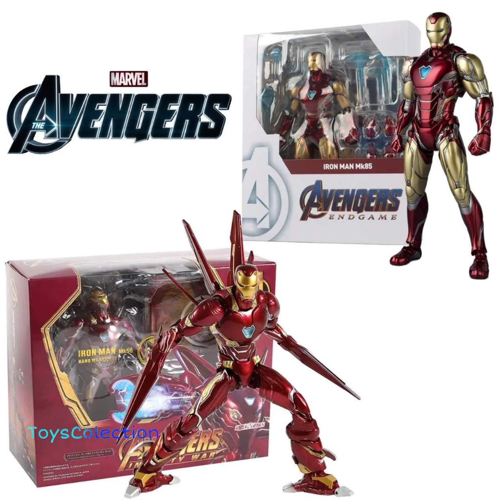 ACTION FIGURE SHFIGUARTS IRON MAN MARK 50 MARK 85 LEGEND TONY STARKS IRONMAN NANO INFINITY WAR MAINA