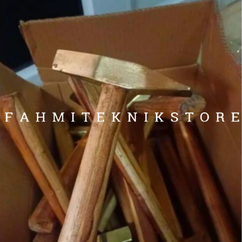 palu chipping kuningan gagang kayu ukuran 500 gram dan 300 gram palu las brass chipping hammer