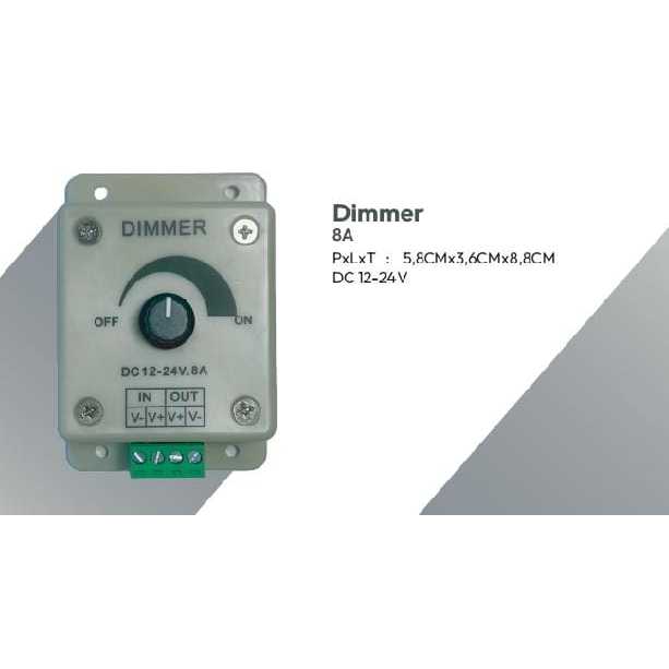 DIMMER DC 12V 24V DIMMER LAMPU LED PENGATUR CAHAYA LAMPU LED