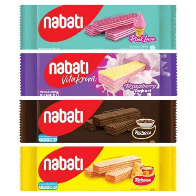 

PROMO NABATI WAFER 1 karton @122 gr keju, /vanila, /coklat, /goguma/richoco isi 1 dus