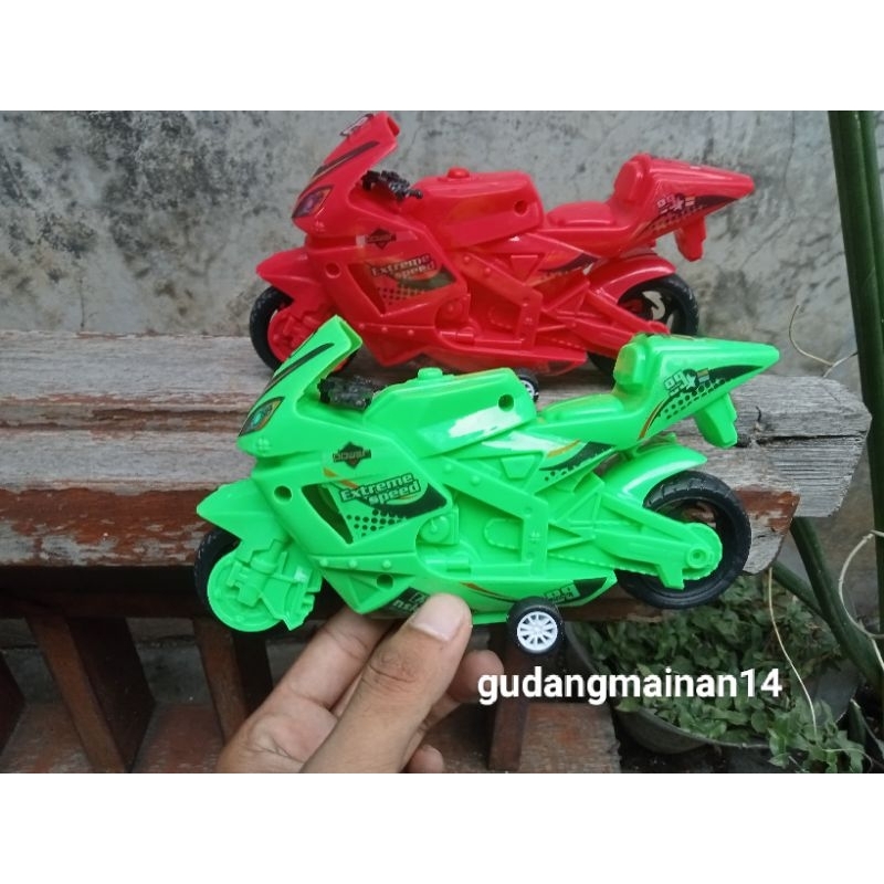 Mainan Anak Motor GP Motor Balap Besar Pullback