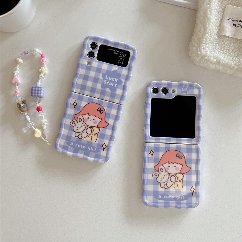 [🇮🇩READY STOCK] Case Samsung Galaxy Z flip 3 4 5 chain flower