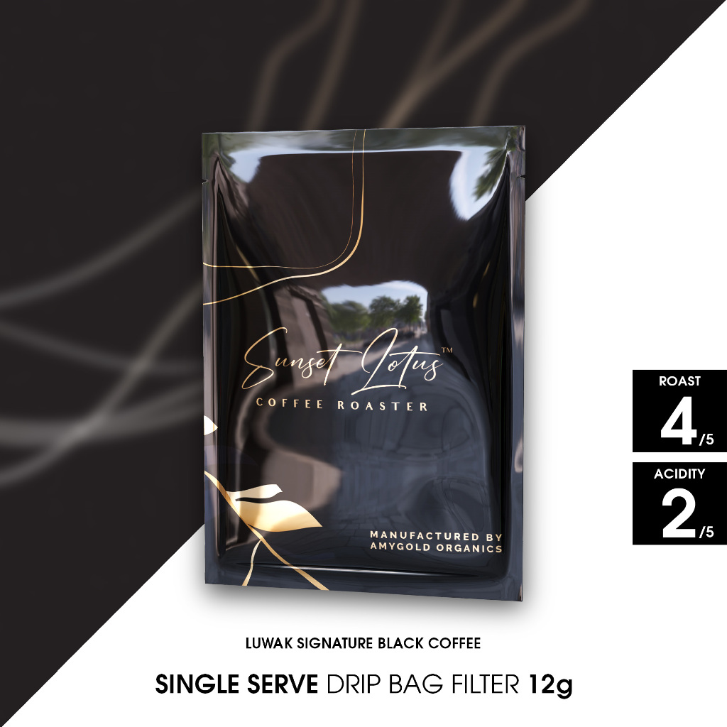 

Luwak Signature Black by Sunset Lotus - Single Serve Drip Bag Coffee