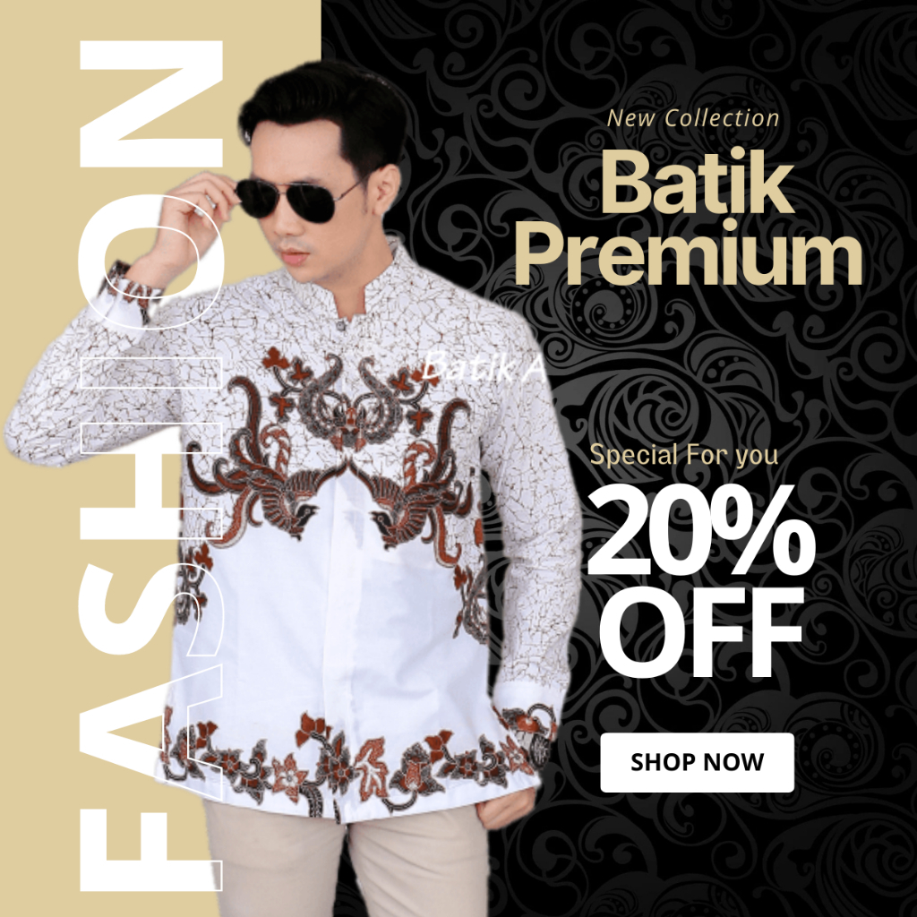 Batik Aluna BAJU KEMEJA ATASAN KOKO KURTA PAKISTAN MOTIF PRIA DEWASA LENGAN PANJANG PREMIUM MODERN
