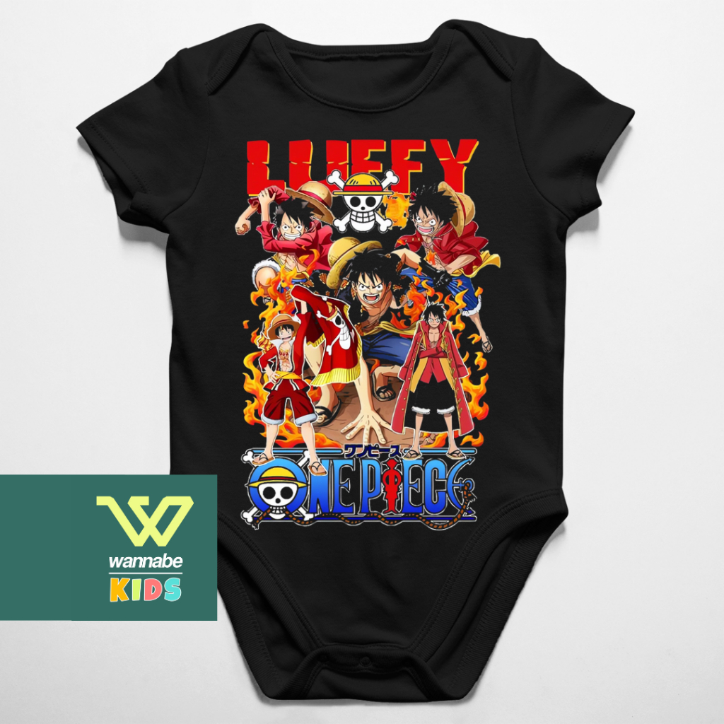 Jumper Bayi Anime ONE PIECE LUFFY 1 | Jumper Lucu Baju Bayi | Pakaian Bayi