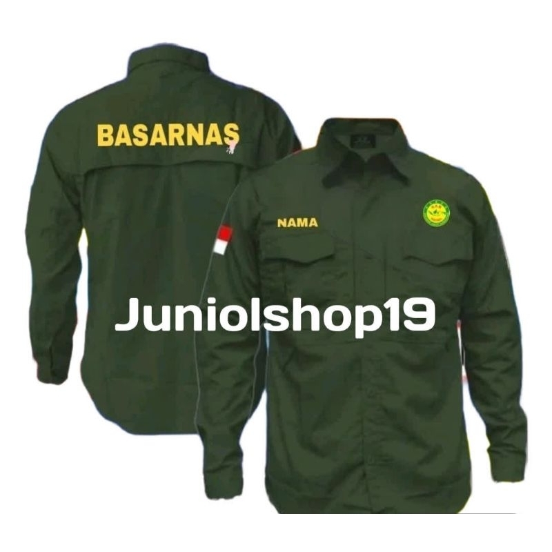 KEMEJA TACTICAL  BASARNAS /KEMEJA PDL BASARNAS FULL BORDIR/SERAGAM BASARNAS/KEMEJA TACTICAL COSTUM B