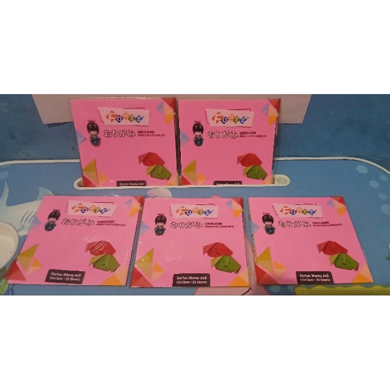 

kertas origami kecil ukuran 12x12cm isi 25pcs