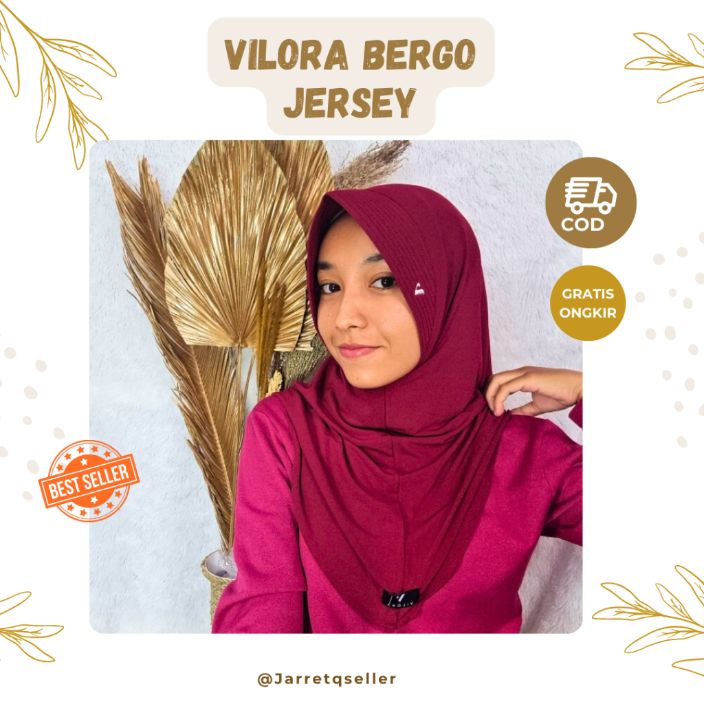 🆕 Jilbab Instan || VILORALOVE SPORT VOLI KERUDUNG JILBAB BERGO JERSEY PREMIUM || Bergo Jersy
