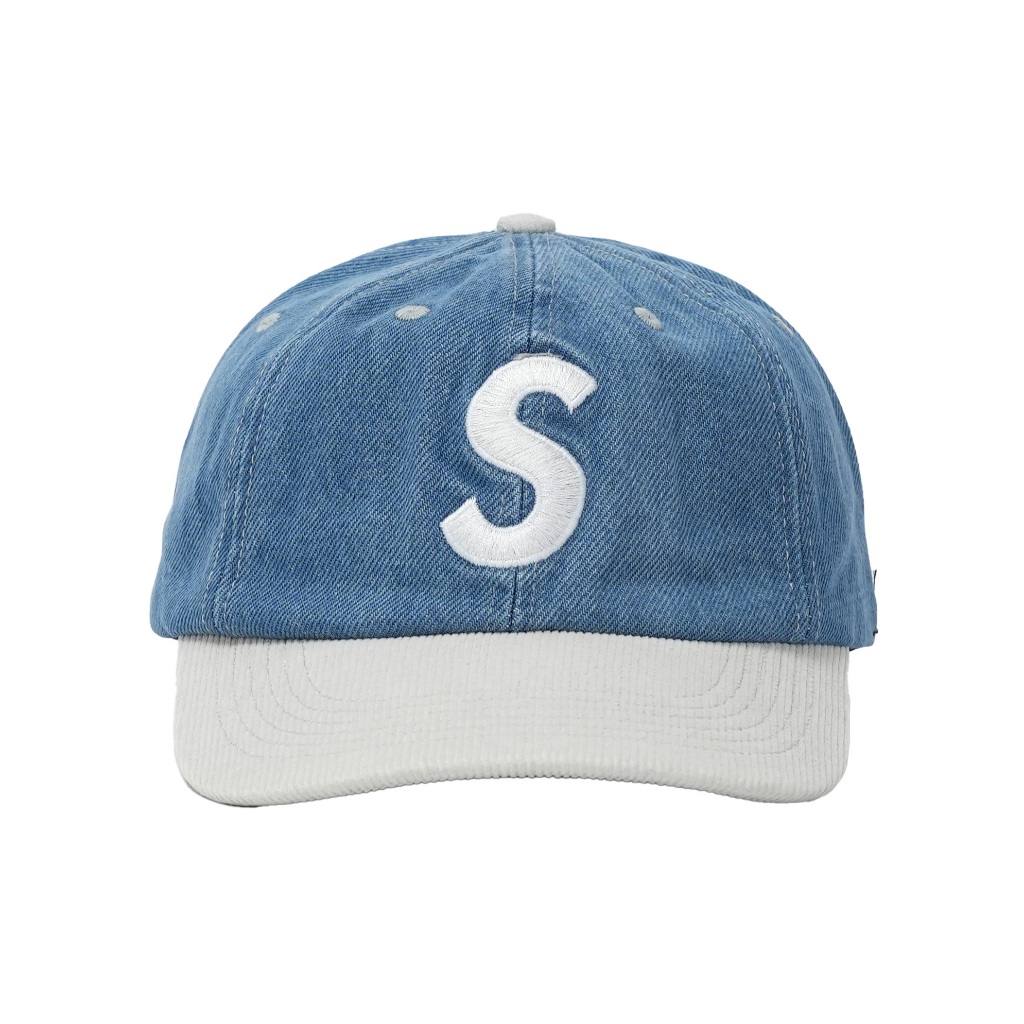 Supreme 2 Tone S Logo 6 Panel Washed Denim Cap