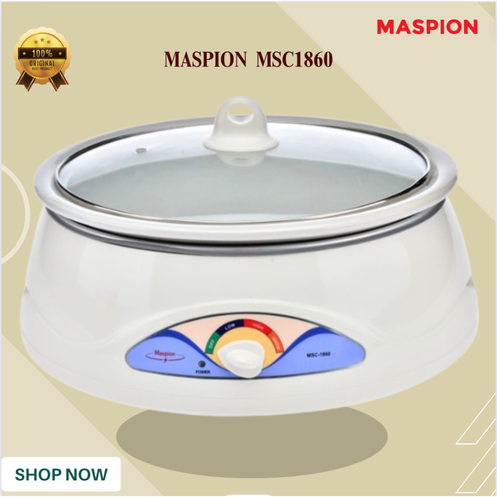MASPION SLOW COOKER MSC1860 6L/MSC-1860/MSC 1860/ SLOW COOKER MASPION MURAH/MASPION SLOW COOKER 6L O