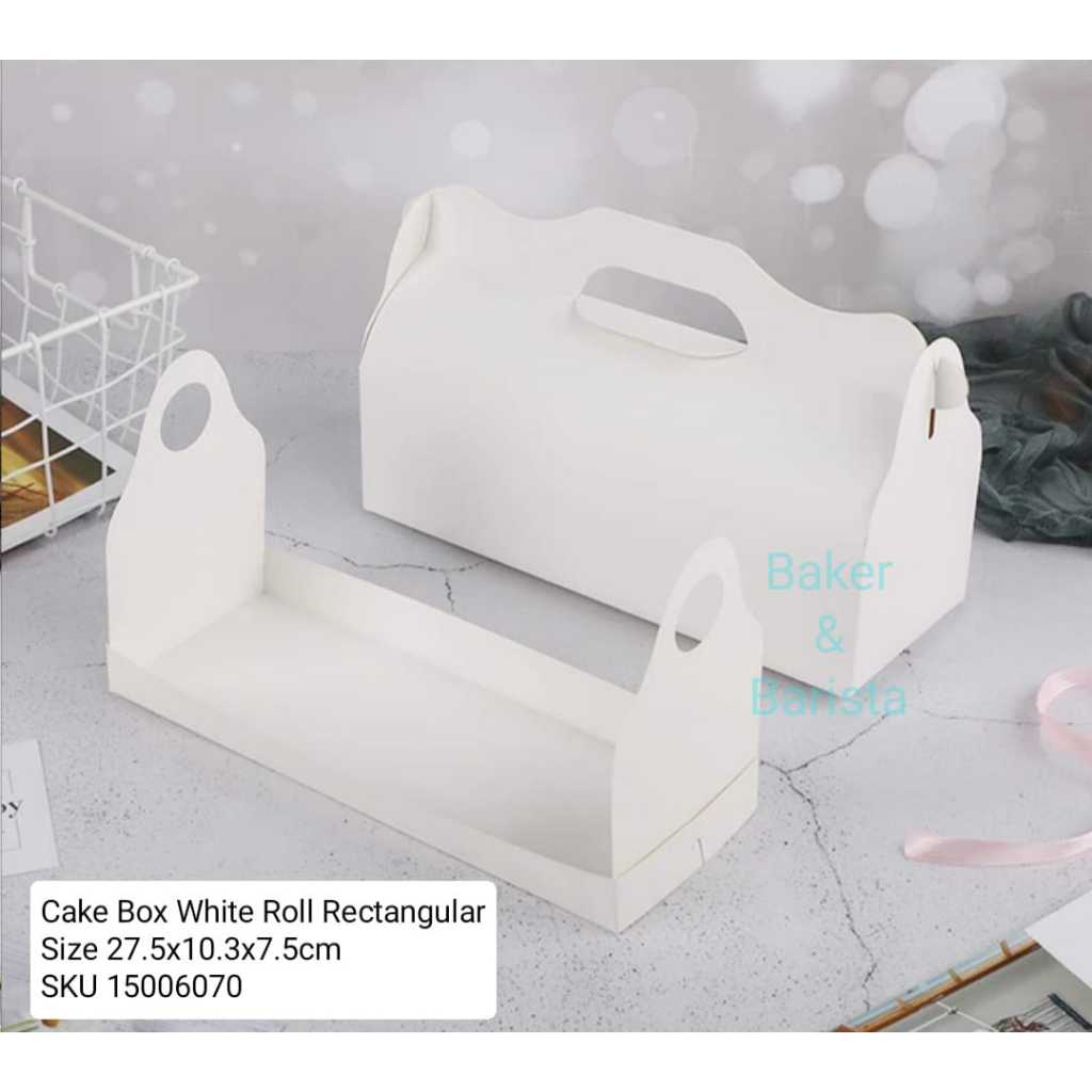 

Cake Box Rectangular Donut Box 27.5x10.3x7.5cm / kotak kue Bolu Potong Gift dessert box kue impor