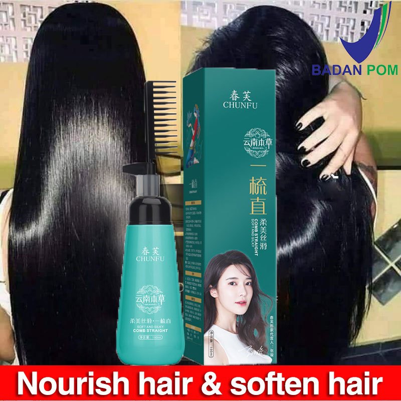 Krim Pelurus Rambut Cream Pelurus Rambut 180ml  keratin Memperbaiki Masker Pelurus Rambut Smoothing 