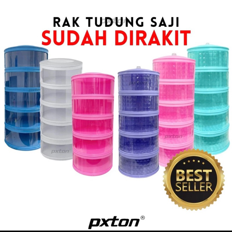 Tudung Saji 4 susun / 5 susun / Diamond / Multilayer Rak Susun Penyimpanan Makanan tetap Hangat Meal