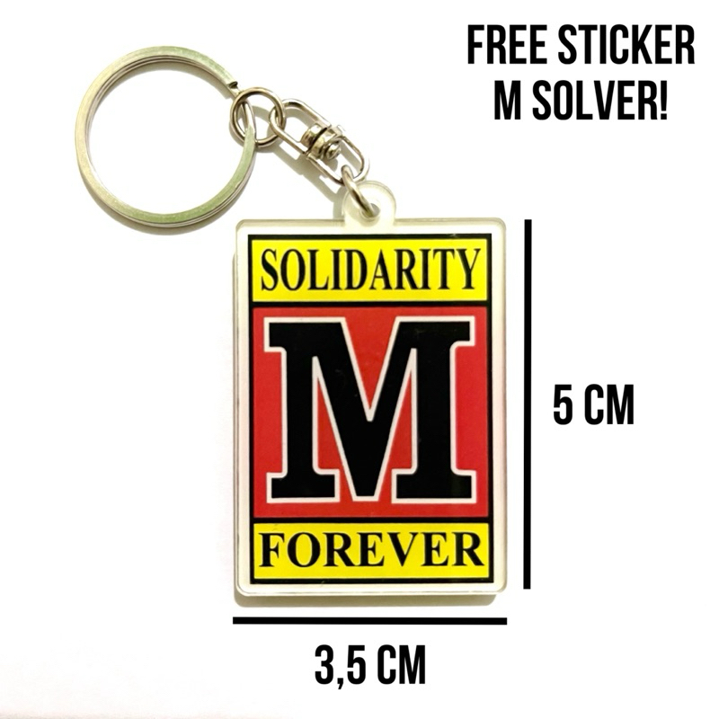 Gantungan Kunci M Solidarity Forever Ganci M Solver Akrilik Teknik Mesin