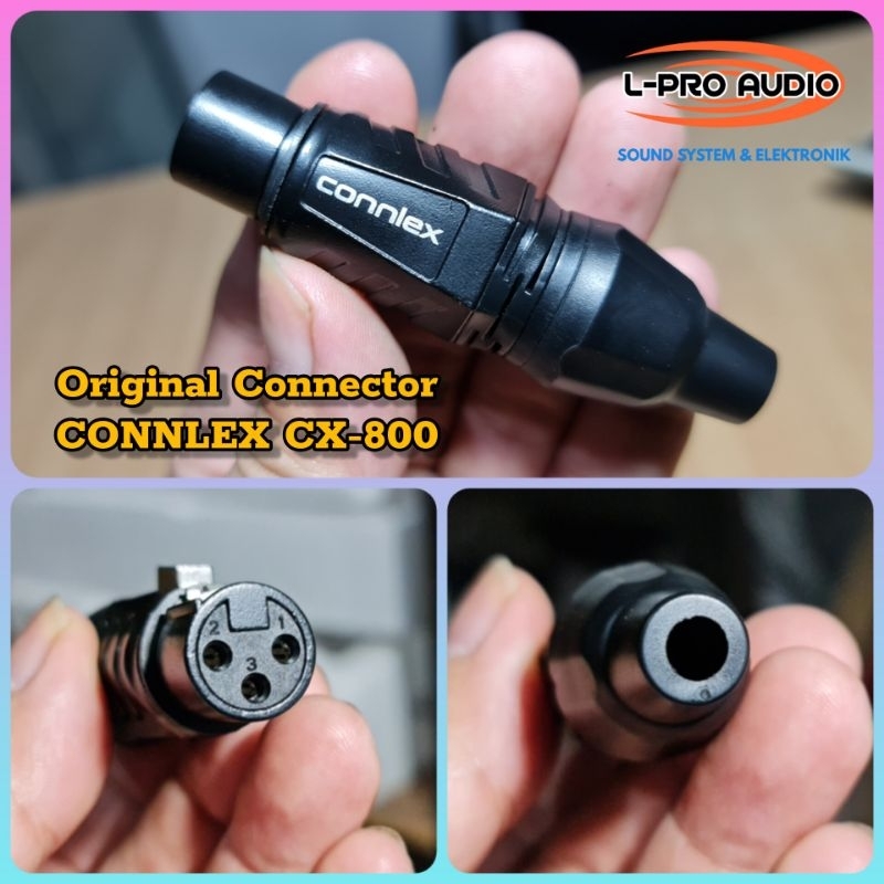 Contra canon CONNLEX hitam soket XLR female seperti jek canon Huper
