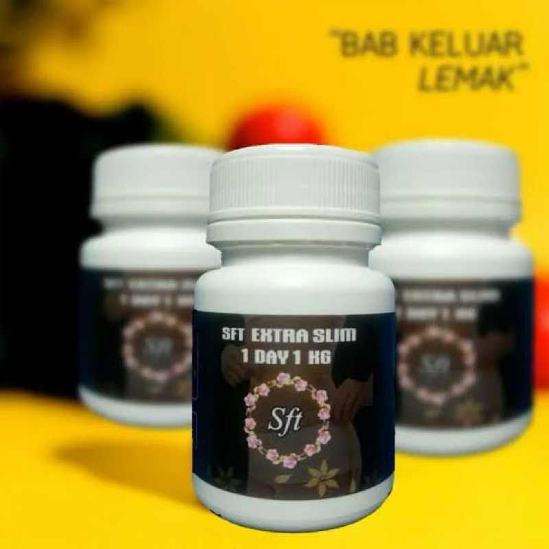 New SFT EXTRA SLIM ORIGINAL 1 DAY 1KG OBAT PELANGSING BADAN DIETHERBAL WL ASLI