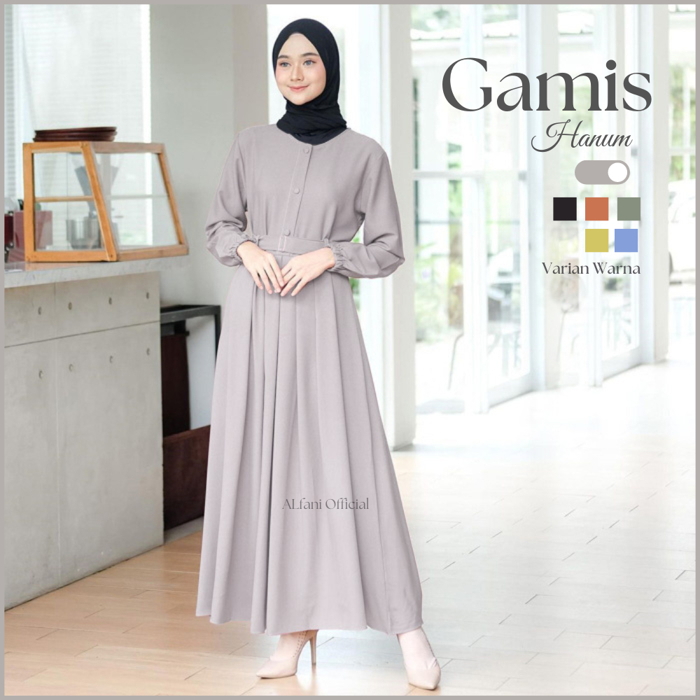Gamis Remaja Kekinian Korean Style Dress Korean Style Muslim Rayon Twill Premium Ori Terbaru 2025