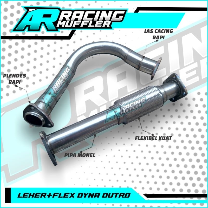 LEHER ANGSA + FLEXIBEL DYNA DUTRO 110 HT 125 HT TAHUN LAMA AR MUFFLER