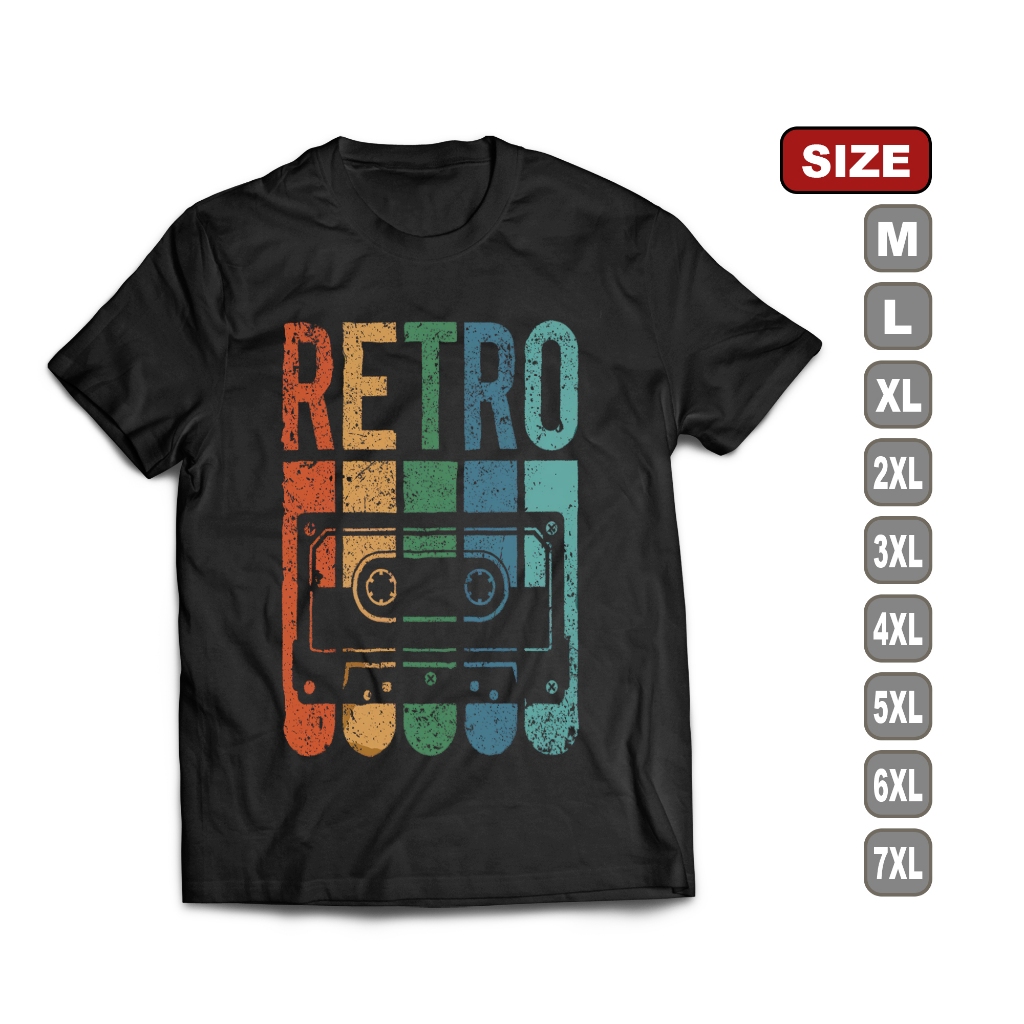 Kaos vintage pria retro original jumbo big size second 90s bahan full katun