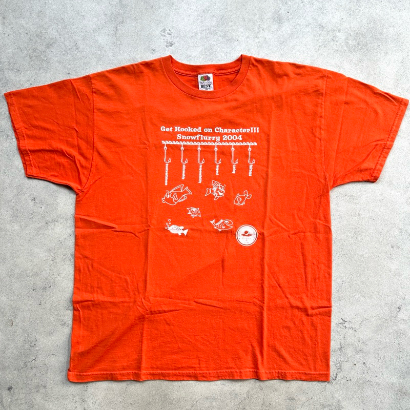 Kaos Vintage Oversize Pria Fruit of the loom Snowflurry Quote Tee