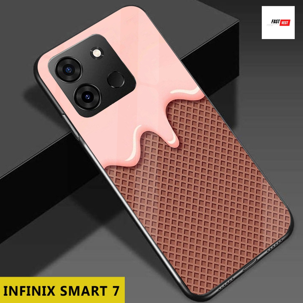 FV46 Softcase Glass Kaca Infinix Smart 7 2024 Terbaru Casing Handphone - Pelindung Handphone - Akses