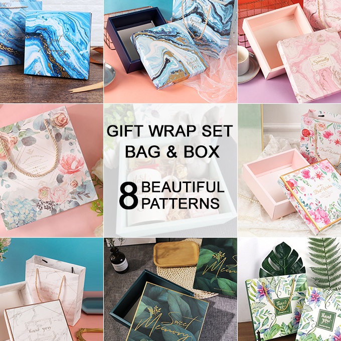 

Top 2x2x6 Premium Hampers Gift Box Marble Goodie Bag Kotak Kado Tas Hadiah