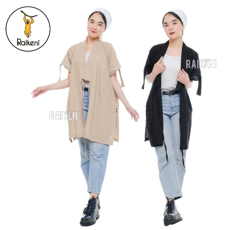 RAIKENI Kimono Miyaki | Kimono Polos | Kimono Outer Panjang | Kimono Outer Casual | Kimono Nongkrong