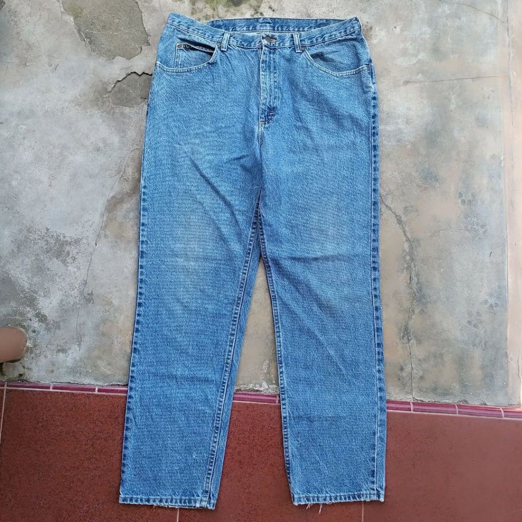 Celana Panjang Jeans Pria Lee Reguler Original Made in Mexico Size 35