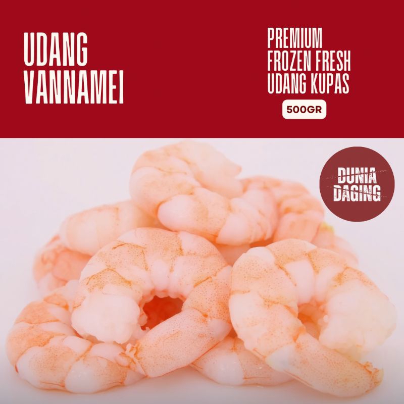 

Premium Udang Kupas Vaname Shrimp 500gr