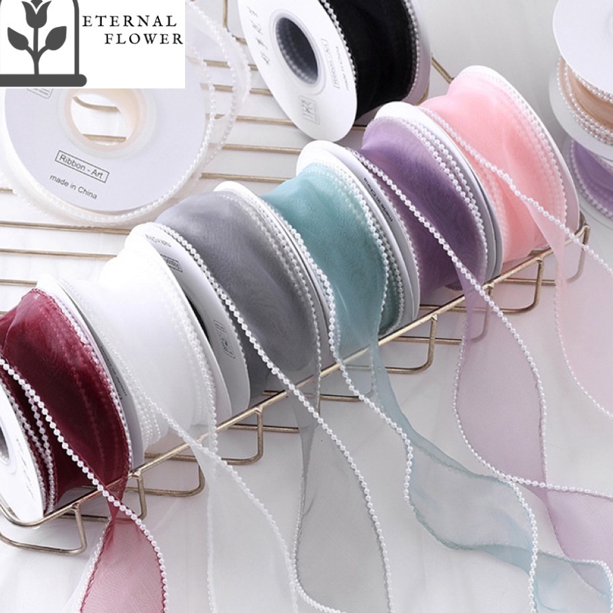 

KI3 1ROLL Pita Ribbon PEARL EDGE Pinggir Mutiara Korea Fishtail Wave Gelombang Kado Dekorasi Hampers Bouquet Lebar 4cm Panjang 45meter Fish Tail Colourful Cantik Murah Kerajinan Tangan