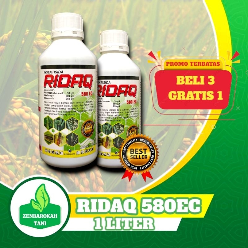 RIDAQ 500 EC INSEKTISIDA BAHAN AKTIF EMAMECTIN BENZOAT KLORFENAPIR SIPERMETRIN ABACEL