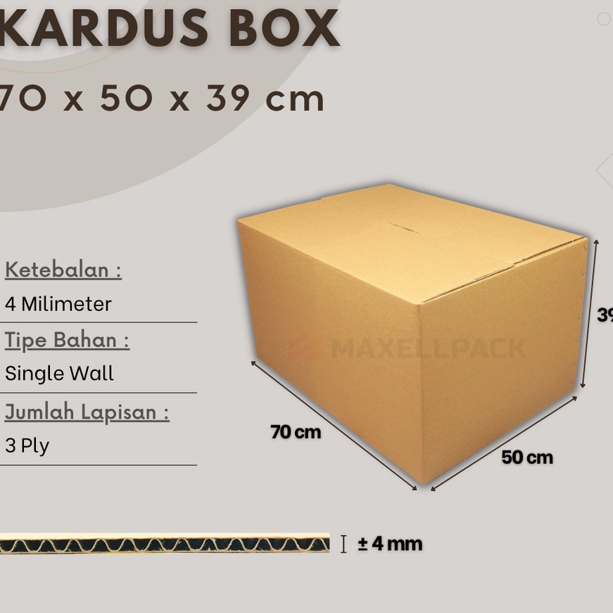 

FG2 Kardus Karton Box Besar 7x5x39 CM Dus Packing Pindahan Tebal Kokoh Jumbo Polos