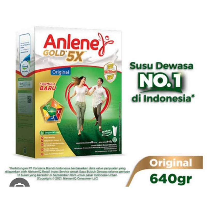 

ANLENE GOLD 5X 600g Susu bubuk Dewasa