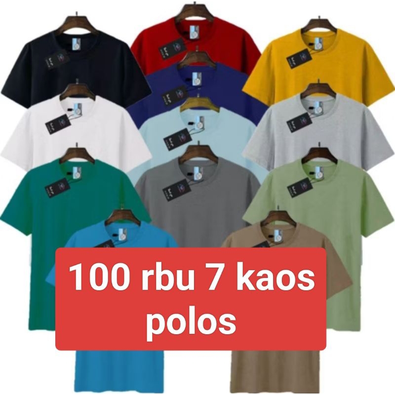 KAOS POLOS 100 RBU 7  KAOS