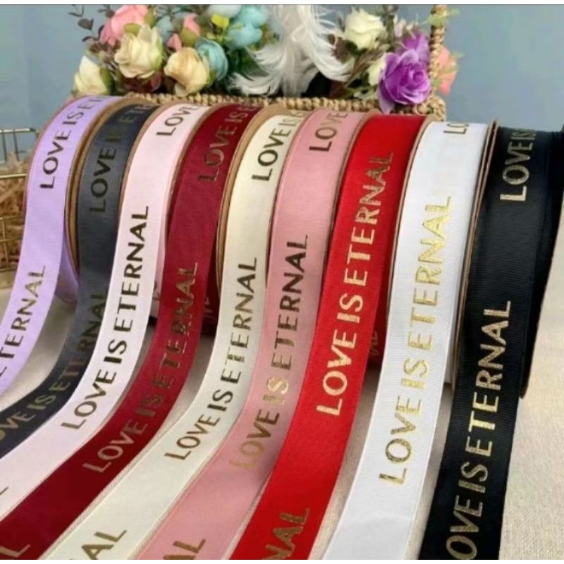 

(PER METER) LOVE IS ETERNAL PRINT RIBBON / Pita LOVE IS ETERNAL