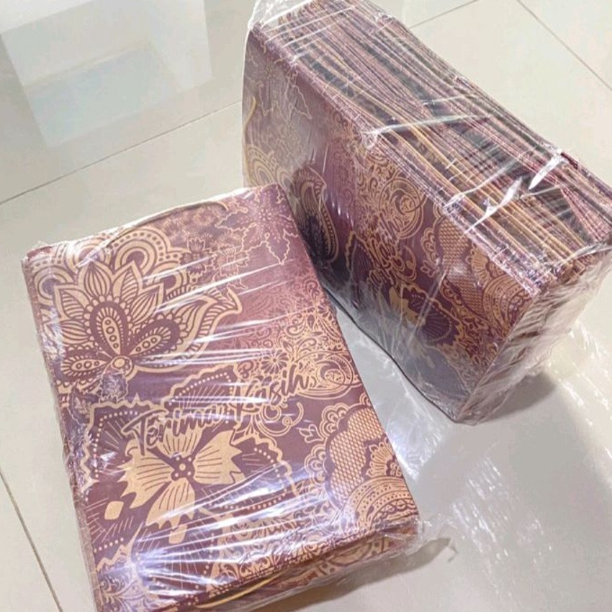 

Terkini GROOSIIR 2 pcs paperbag batik sovenir tali besar ukuran 21x17x55