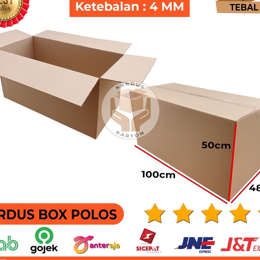 

KI3 Kardus Besar Jumbo Karton Box Polos 1x48x5 Packing Pindahan