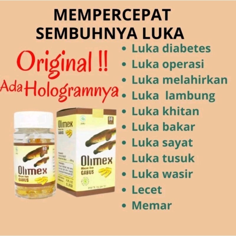 olimex minyak ikan gabus asli-kapsul ikan gabus pasca operasi obat luka diabetes &semua