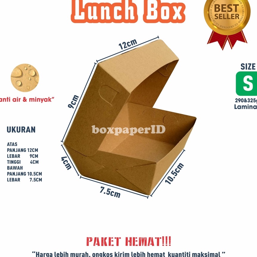 

Istimewa Paper Lunch Box Size S Craft Laminasi Paket Hemat Isi 75pcs Kotak Nasi Dimsum Takoyaki Ayam Geprek
