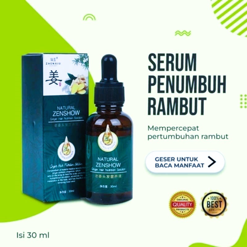 Natural Essence Ginger Hair Solution - Solusi Penumbuh Rambut & Perawatan Rambut Anda - 30 ml